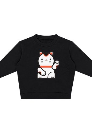 SALE Lucky Cat Kid + Adult Sweatshirt