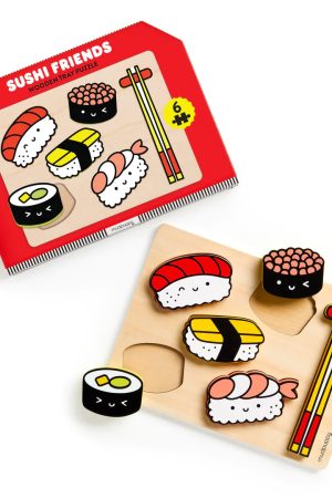 Sushi Friends Wooden Tray Puzzle by Mochi Kids for Mudpuppy