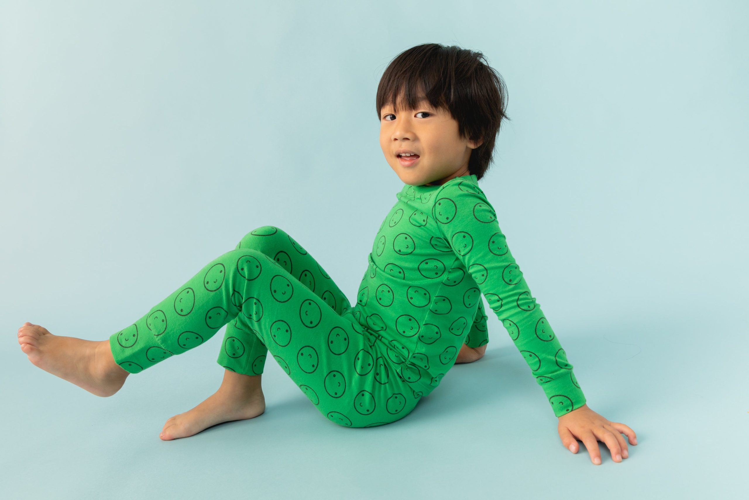 Green Sprout Long Sleeve Happy Pajamas - Image 2