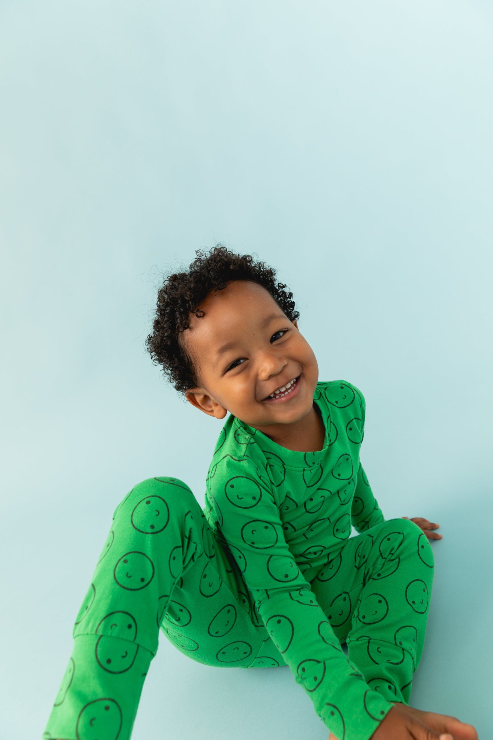 Green Sprout Long Sleeve Happy Pajamas - Image 3