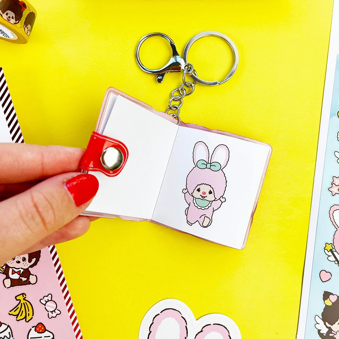 Friends Forever Monchhichi Mini Stickerbook Keychain - Image 4