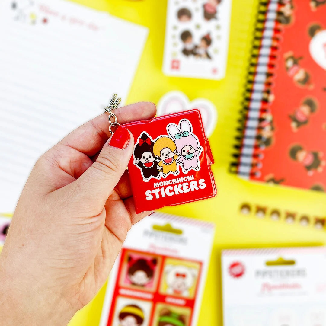 Friends Forever Monchhichi Mini Stickerbook Keychain - Image 2