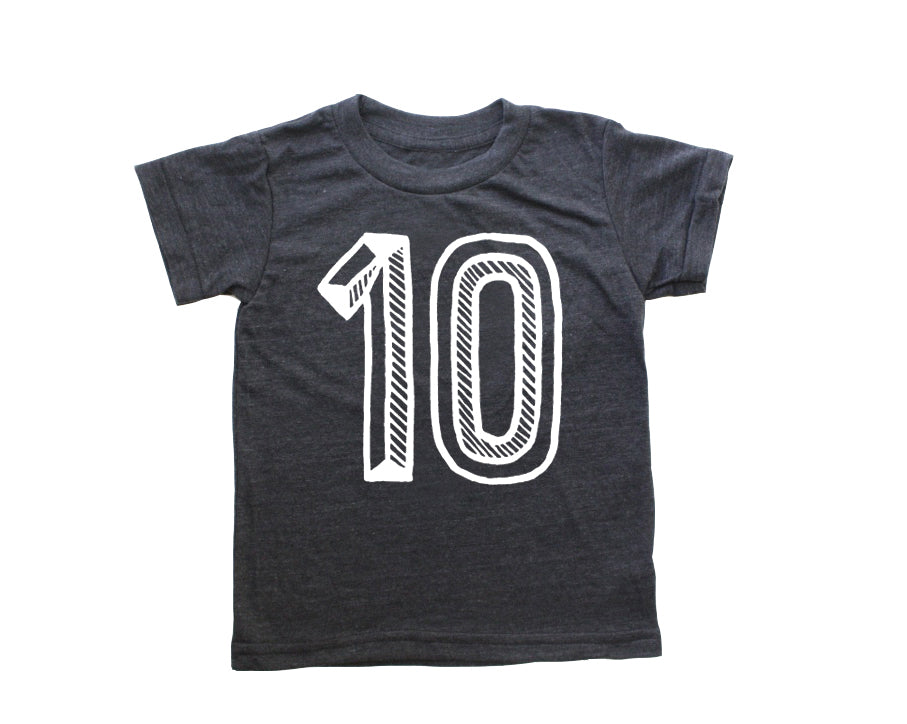 SALE Number Tee Black Graphic Tee (Numbers 1-10) - Image 10