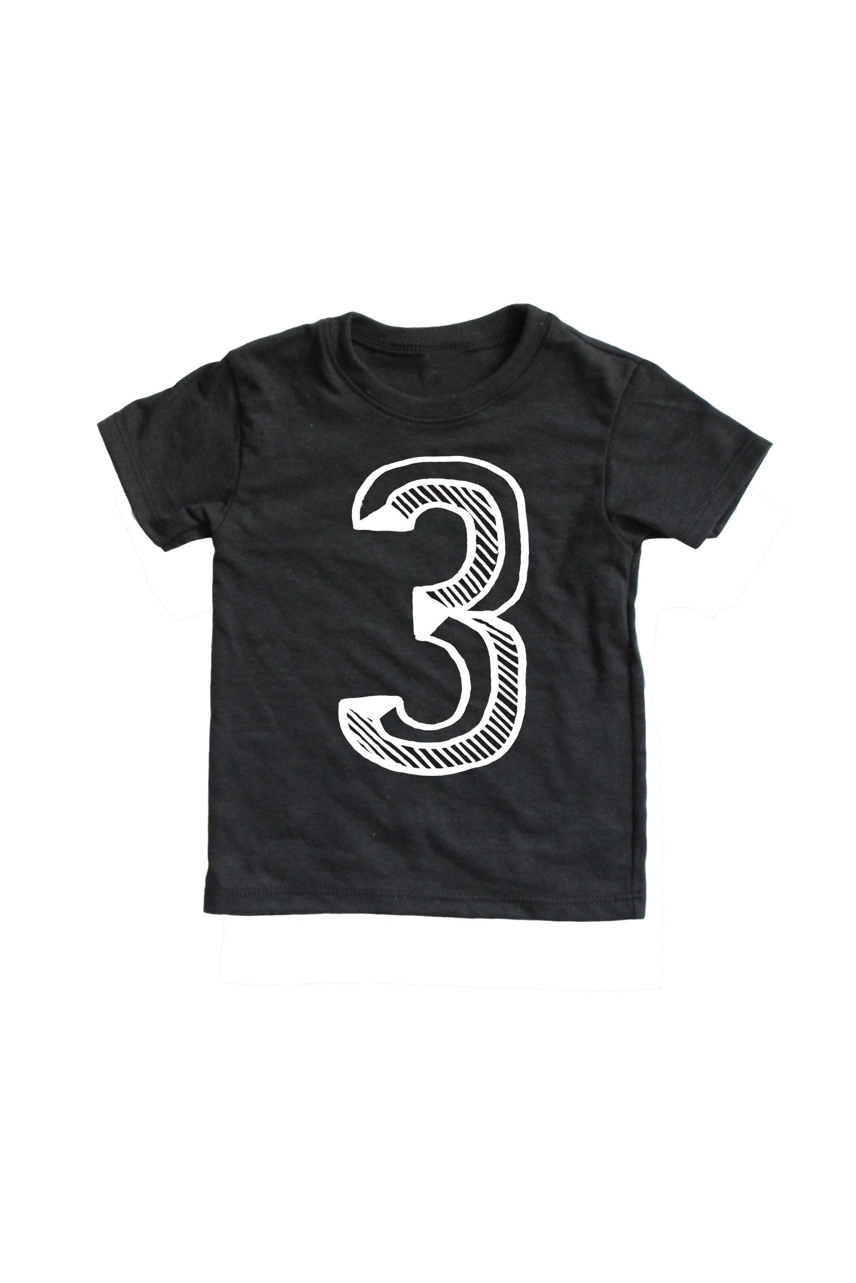 SALE Number Tee Black Graphic Tee (Numbers 1-10) - Image 3