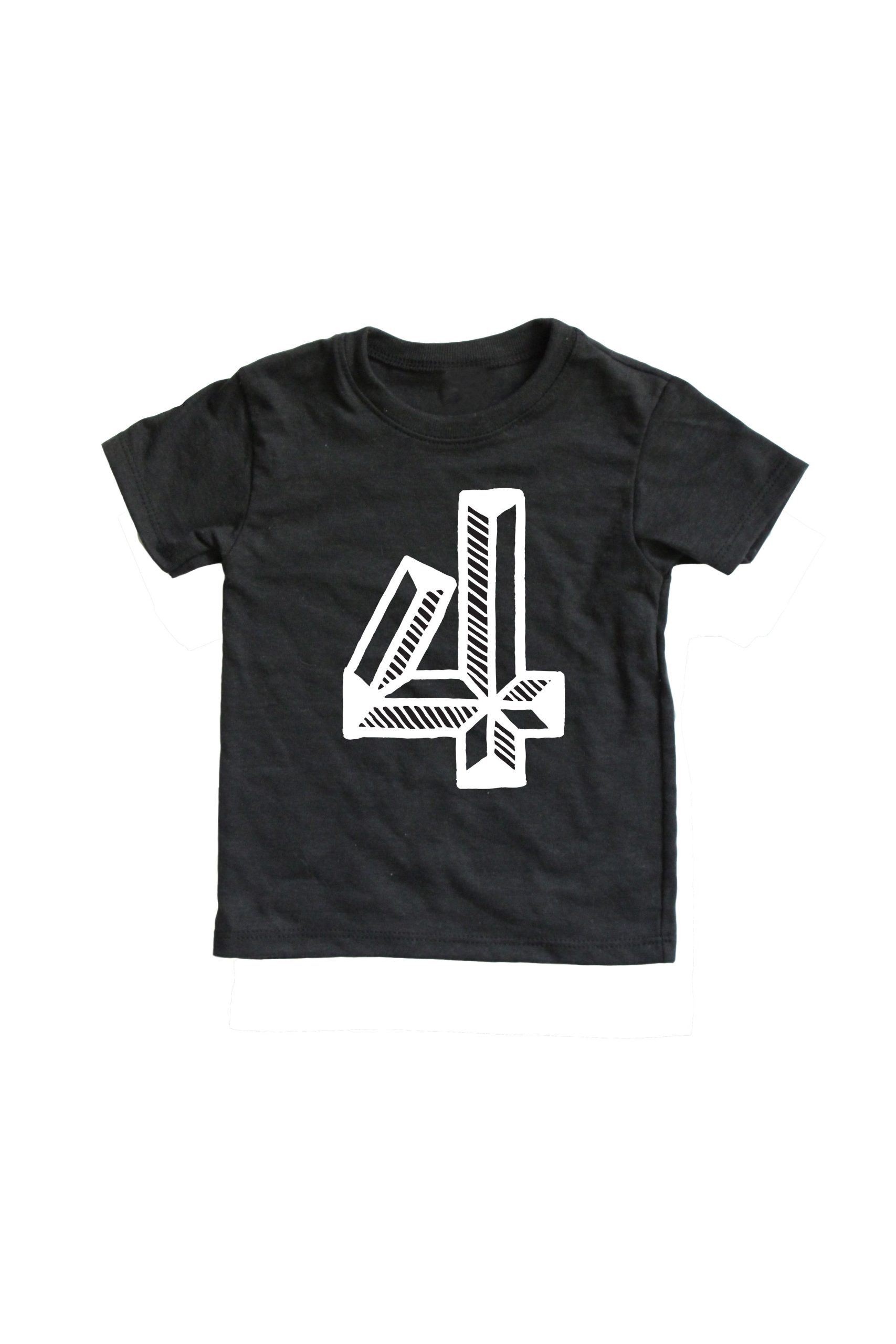 SALE Number Tee Black Graphic Tee (Numbers 1-10) - Image 4