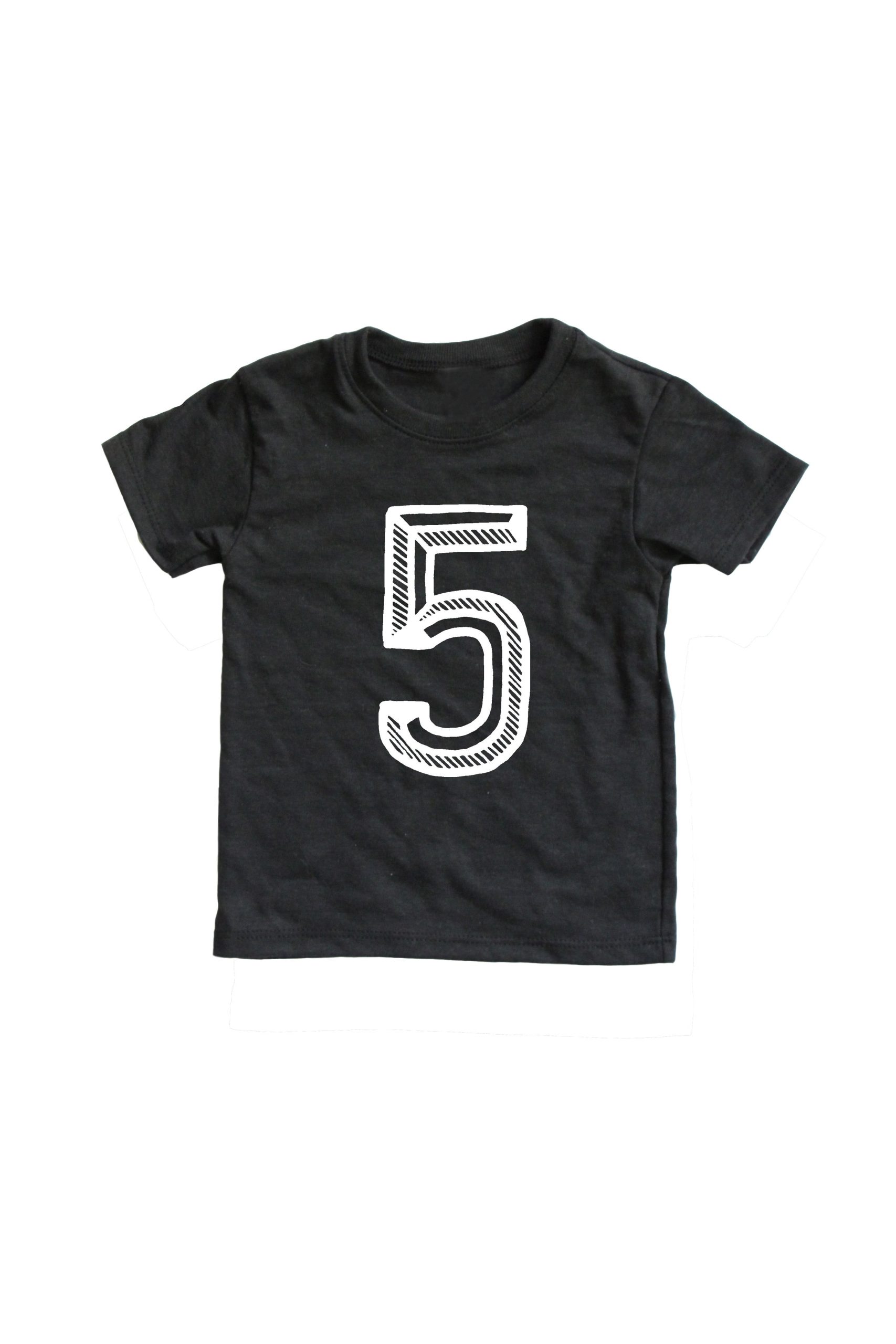 SALE Number Tee Black Graphic Tee (Numbers 1-10) - Image 5