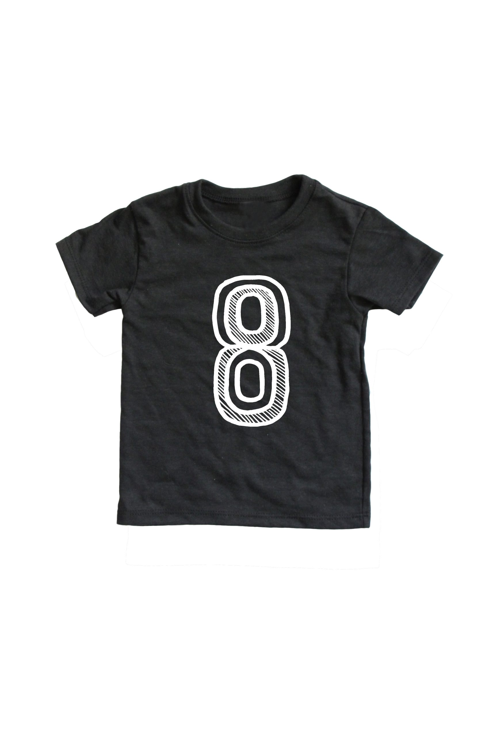 SALE Number Tee Black Graphic Tee (Numbers 1-10) - Image 8