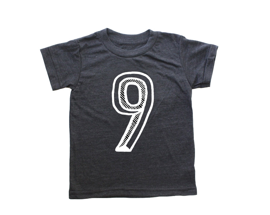 SALE Number Tee Black Graphic Tee (Numbers 1-10) - Image 9