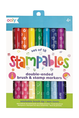 Stampables Double-Ended Brush & Stamp Markers