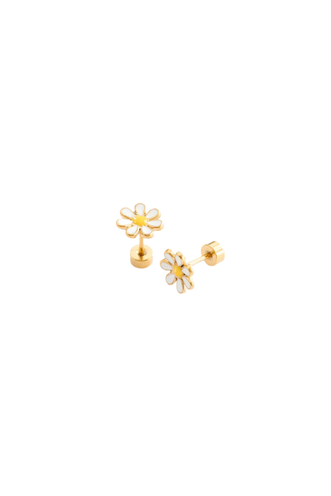 White Daisy Earrings