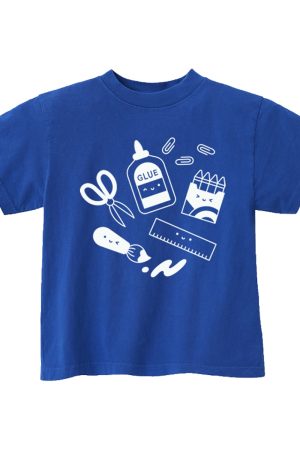 Kawaii School Supplies Kids Graphic Tee