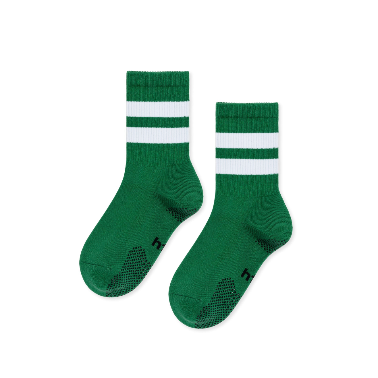 Green Varsity Grip Adult Crew Socks