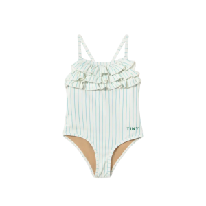 Cyan Fine Stripes Swimsuit
