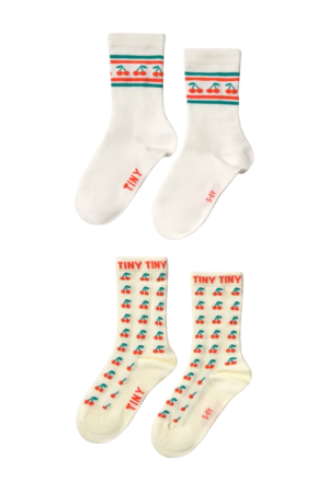 Cherry Medium Length 2-Pack Socks