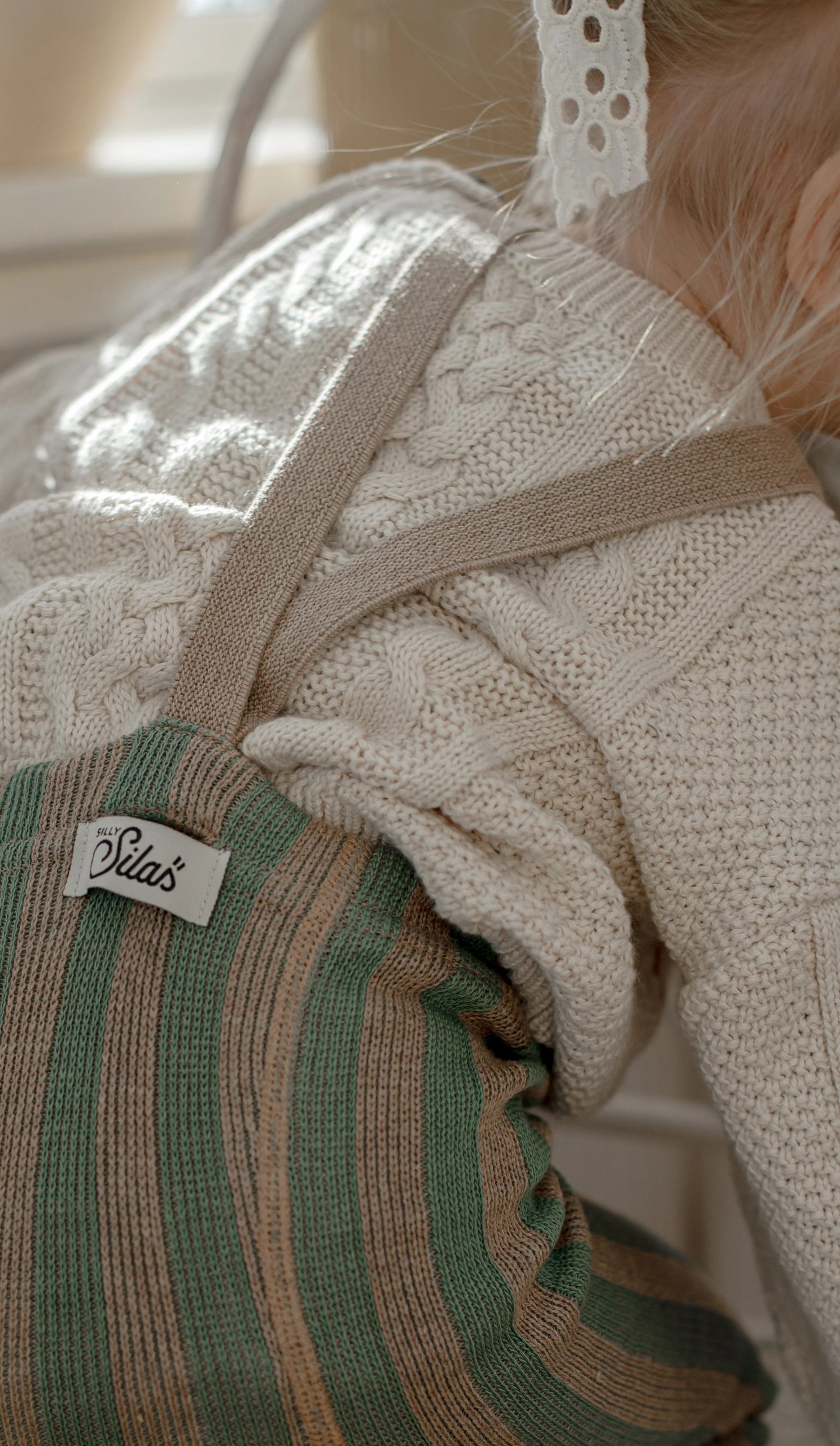 Matcha x Peanut Stripe Footless Tights - Image 3