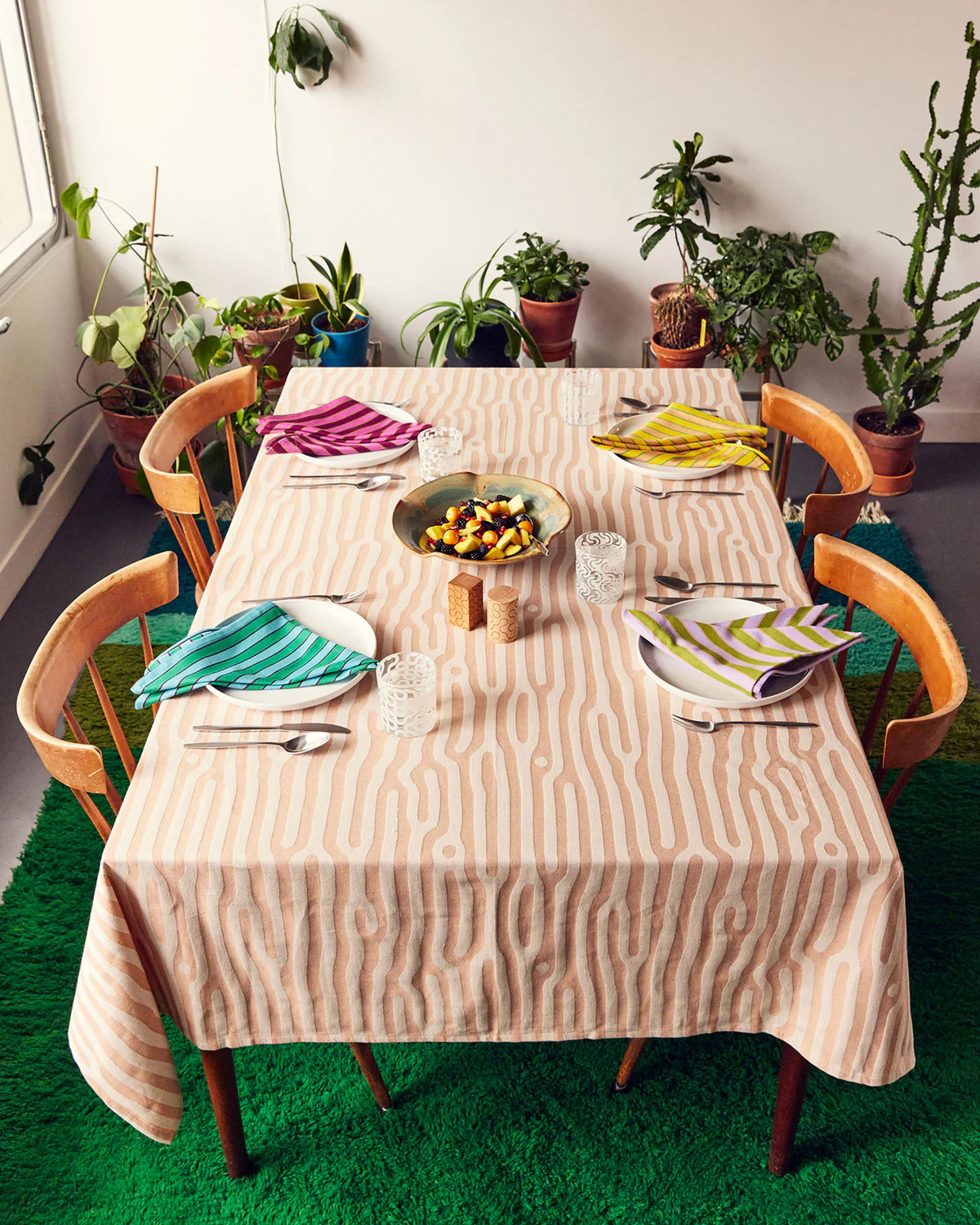 Herb Stripe Napkins - Image 2