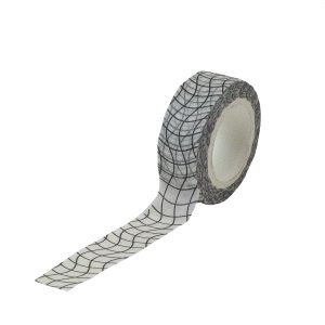 Wavy Black and White Grid Washi Tape