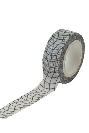 Wavy Black and White Grid Washi Tape