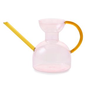Pink Glass Watering Can