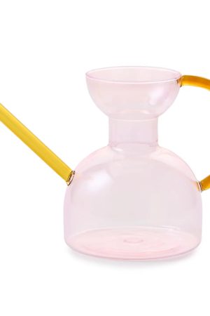 Pink Glass Watering Can