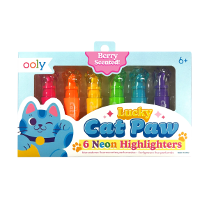 Lucky Cat Paw: Neon Scented Highlighters (Set of 6)
