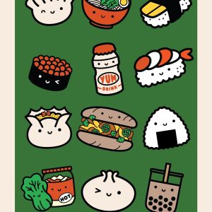 Kawaii Foods Sticker Sheet by Mochi Kids