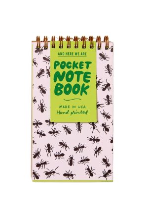 Ants Letterpress Spiral Pocket Size Notebook