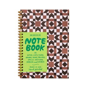 Autumn Quilt Letterpress Spiral Notebook