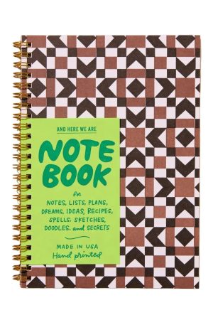 Autumn Quilt Letterpress Spiral Notebook