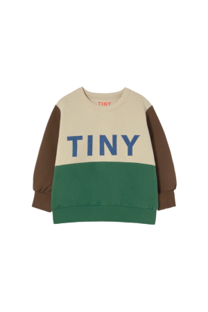 SALE Color Block Sweatshirt - Dark Vanilla