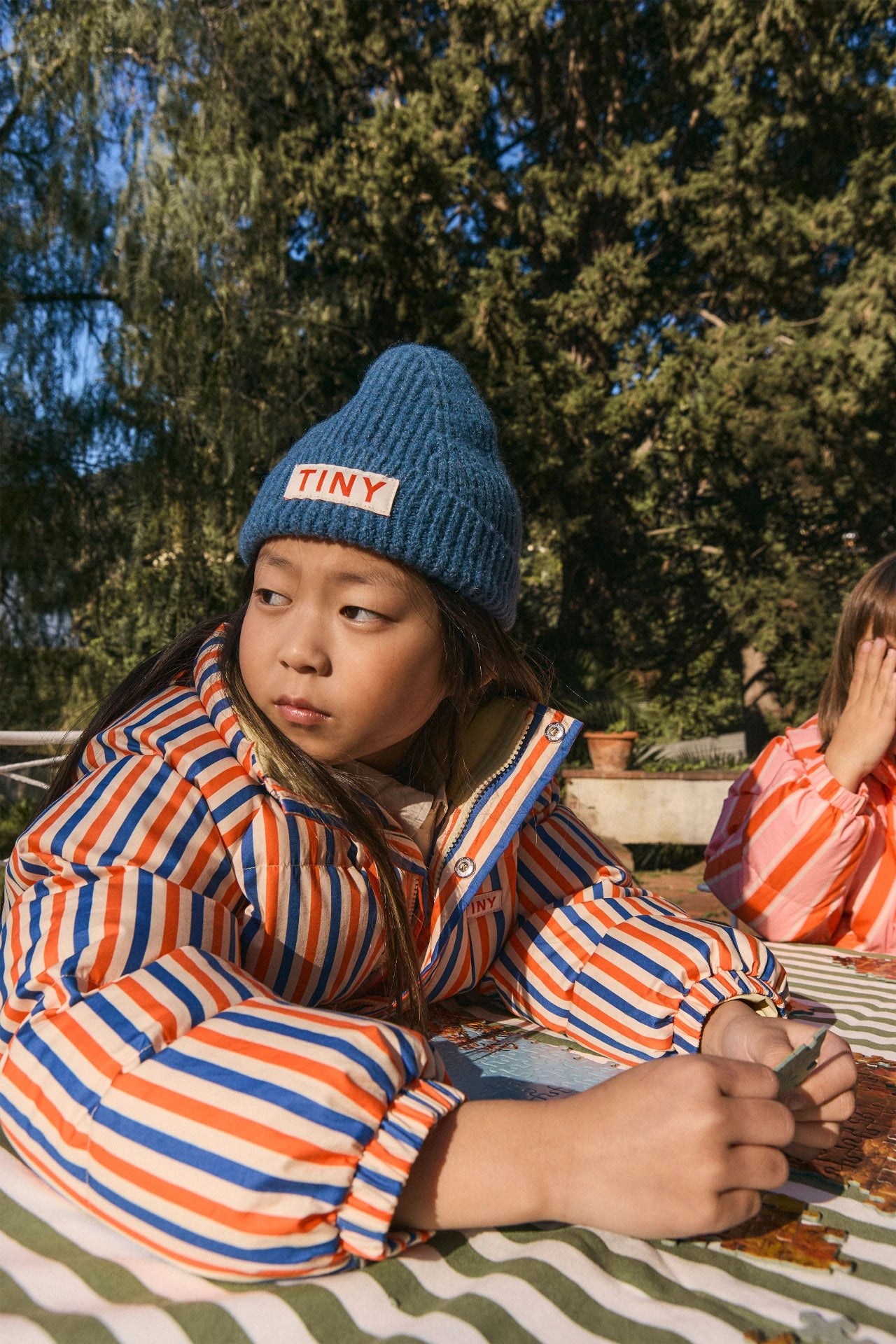SALE Stripes Short Padded Jacket - Image 3