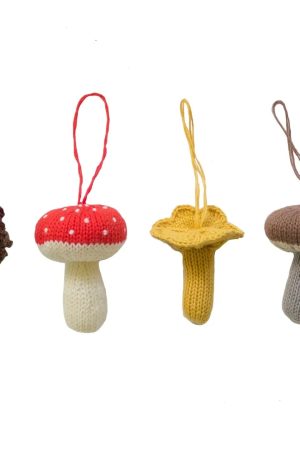 Mushroom Holiday Ornaments Set