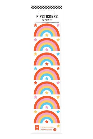 Fuzzy Stars & Rainbows Sticker Sheet