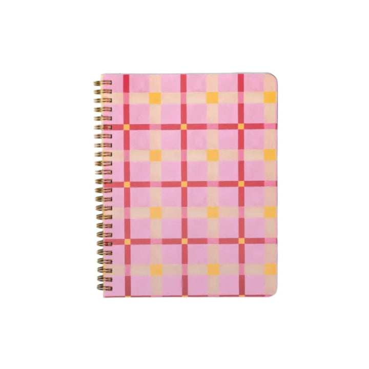 Rough Draft Mini Notebook - Pink Plaid