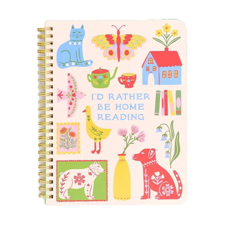 Rough Draft Mini Notebook - I'd Rather Be Home Reading