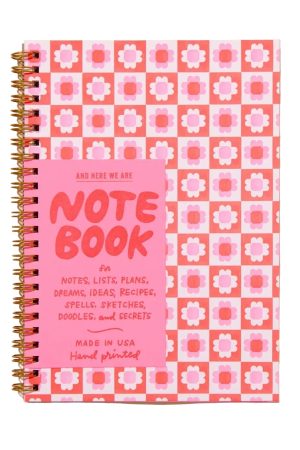 Blume Quilt Letterpress Spiral Notebook