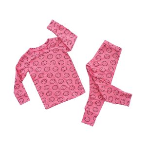 Pink Bubblegum Long Sleeve Happy Pajamas