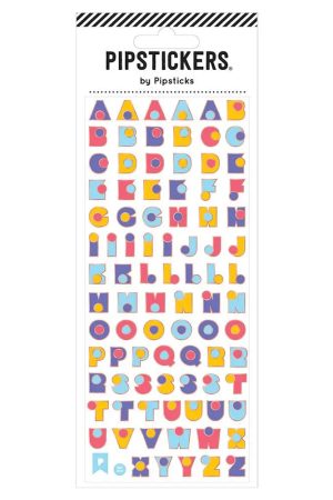 Polka Dot Alphabet Sticker Sheet