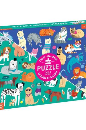 Cats & Dogs 100 Piece Double-Sided Puzzle