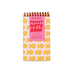 Goldfish Crackers Letterpress Spiral Pocket Size Notebook