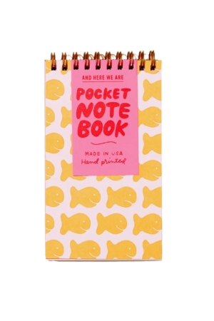 Goldfish Crackers Letterpress Spiral Pocket Size Notebook