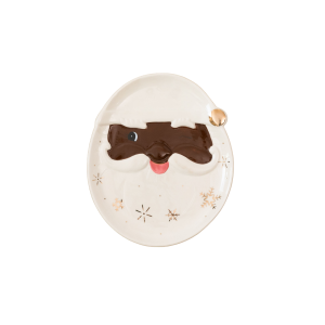 SALE Cocoa Santa Plate in Chocolate