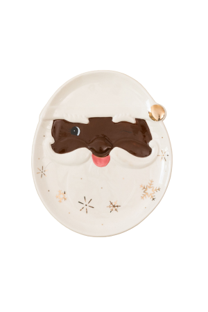SALE Cocoa Santa Plate in Chocolate