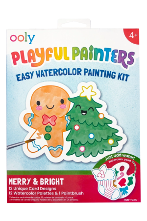 Playful Painters Easy Watercolor Painting Kit - Merry & Bright