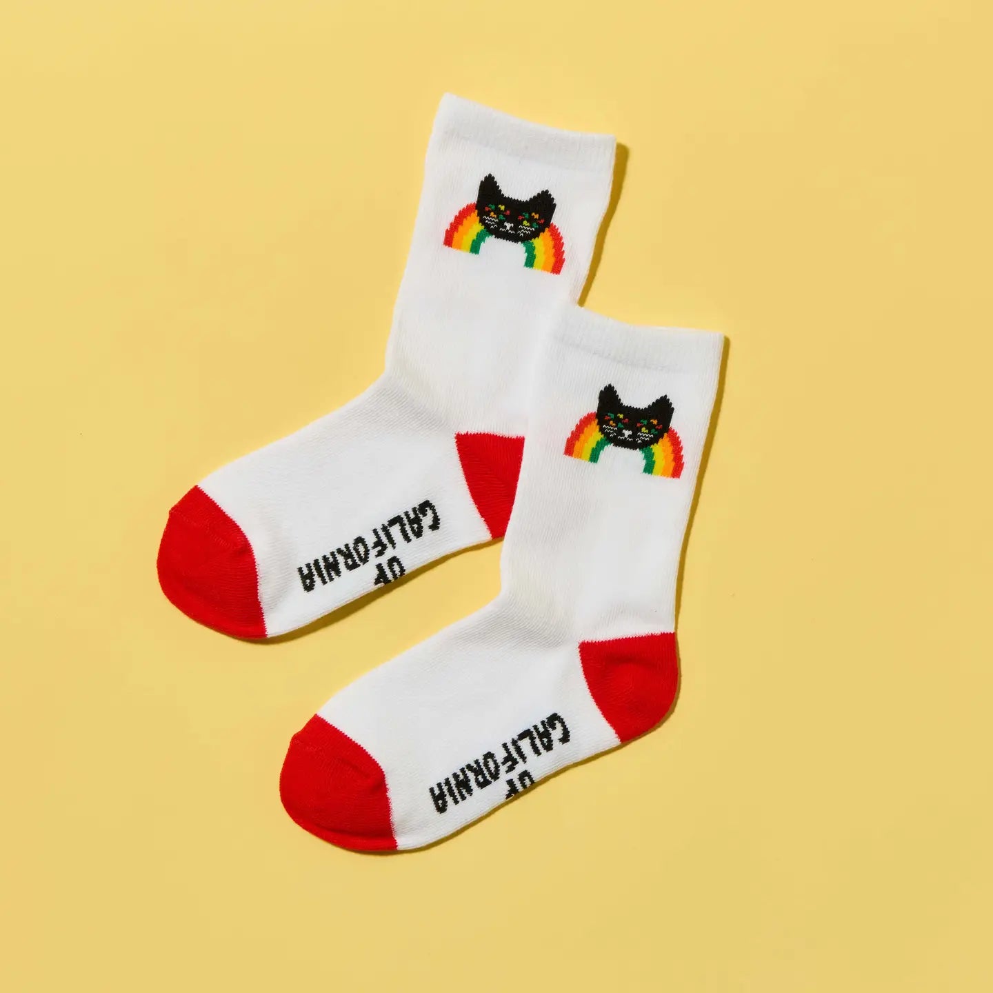 Kids Rainbow Cat Socks - Image 2