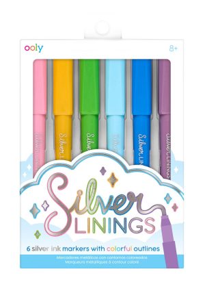 Silver Linings Outline Markers - Set of 6