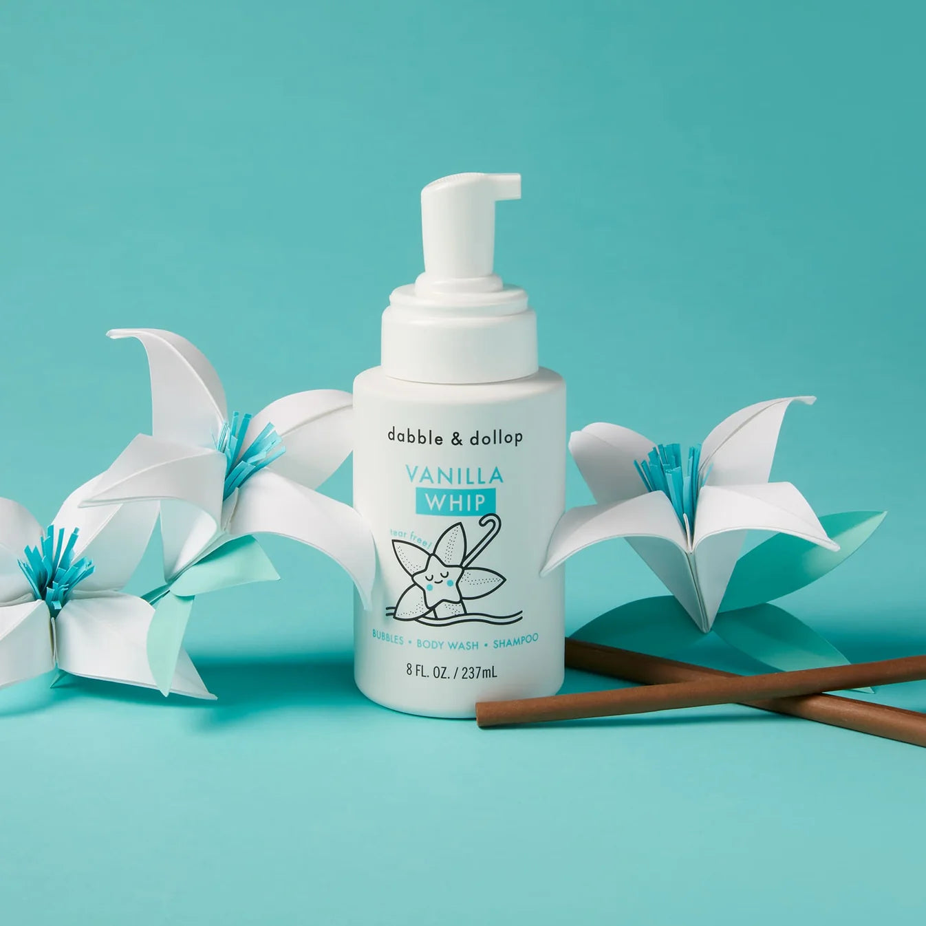 Vanilla Whip: Tear-Free Foaming Bubble Bath. Body Wash & Shampoo - Image 2