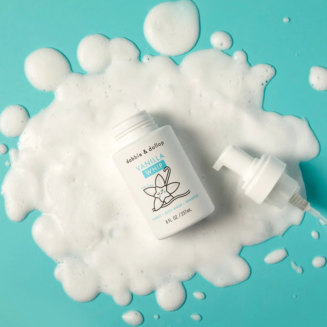 Vanilla Whip: Tear-Free Foaming Bubble Bath. Body Wash & Shampoo - Image 3