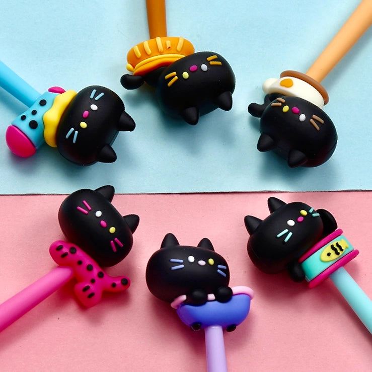 Black Cat Wiggle Gel Pen - Image 2