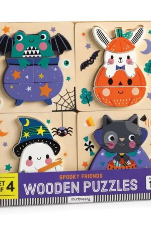 Spooky Friends Set of 4 Wood Puzzles